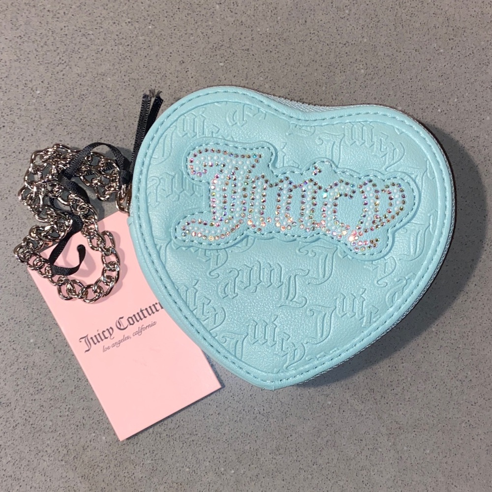 Juicy Couture Light Blue Heart Pouch